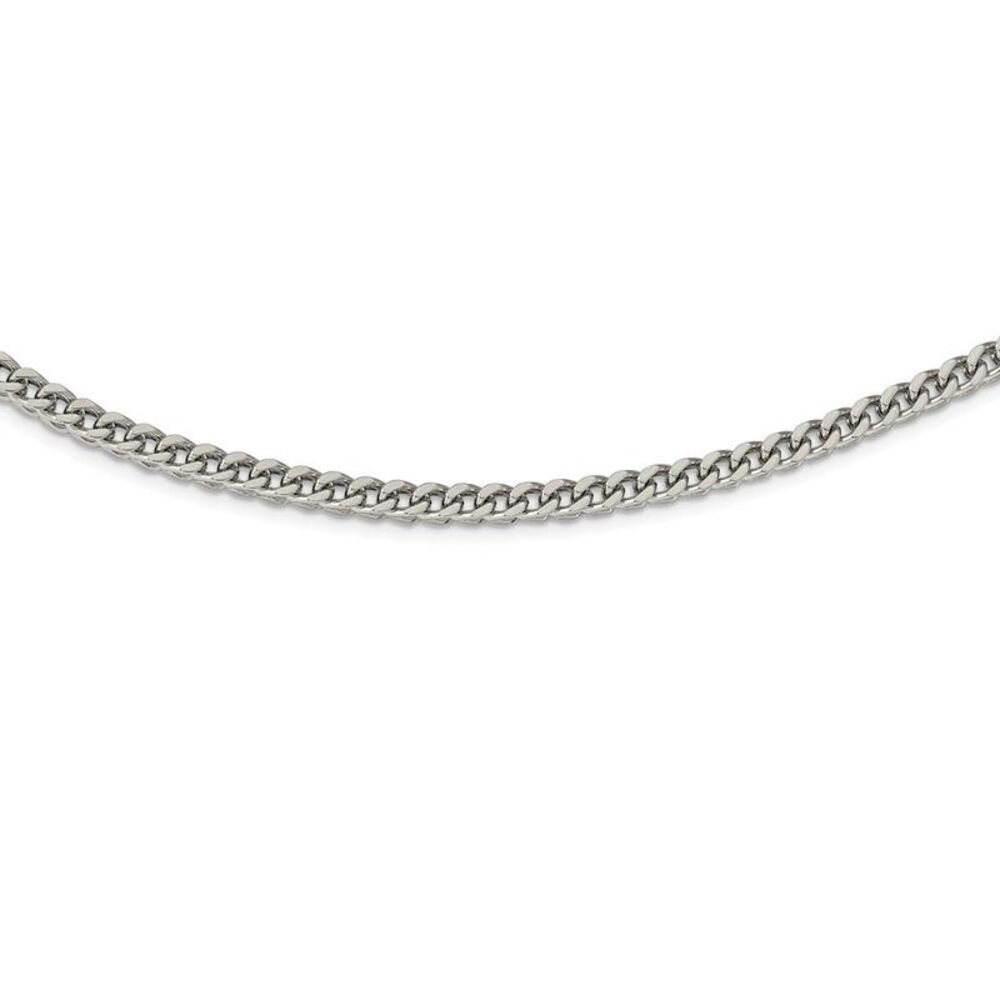 Men's Stainless Steel 4mm Light Wheat Necklace 24 Inch